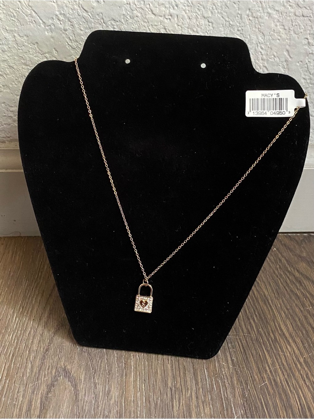 Gold Padlock Pendant Necklace
